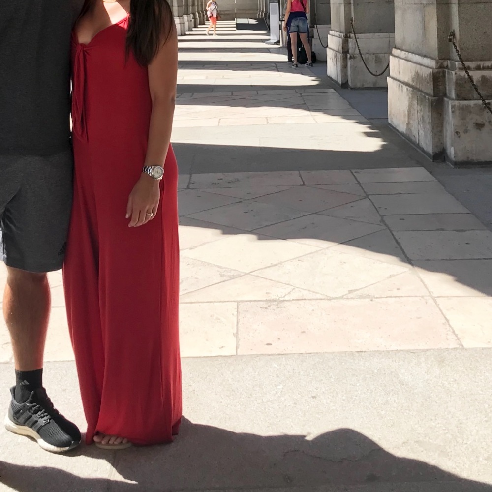 Red jumpsuit